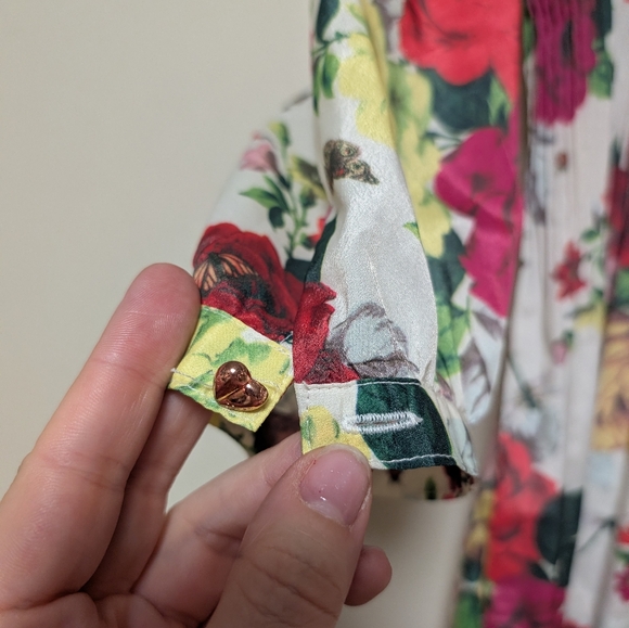 Baker by Ted Baker Girls Floral Pleated Blouse Size 14 - Picture 6 of 8